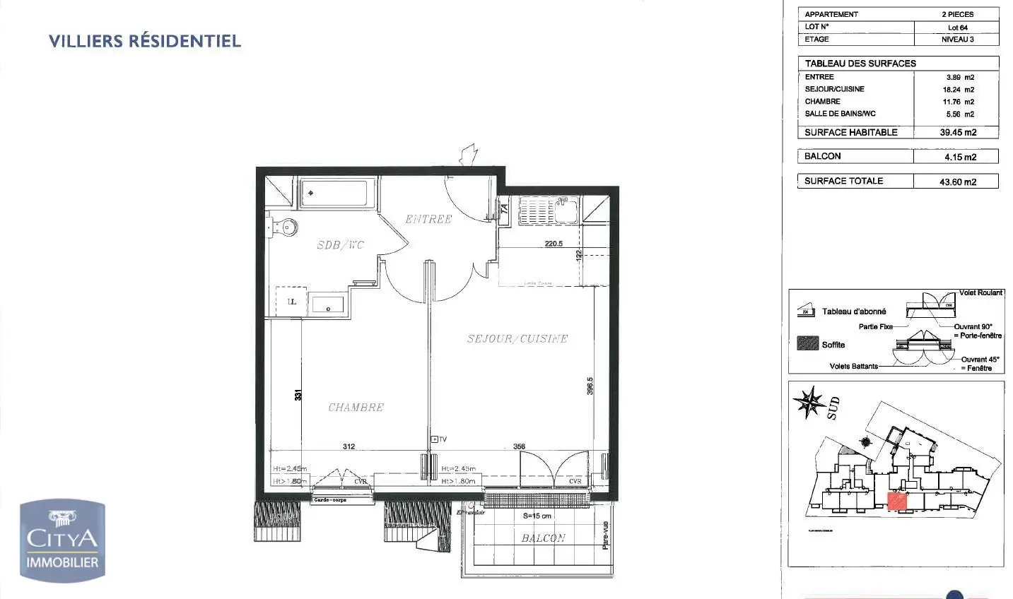 Photo 1 Appartement 2 pièces 39.45m²