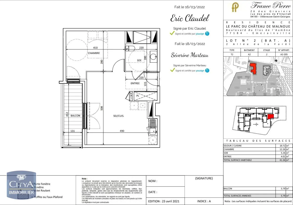 Photo 1 Appartement 2 pièces 41.26m²