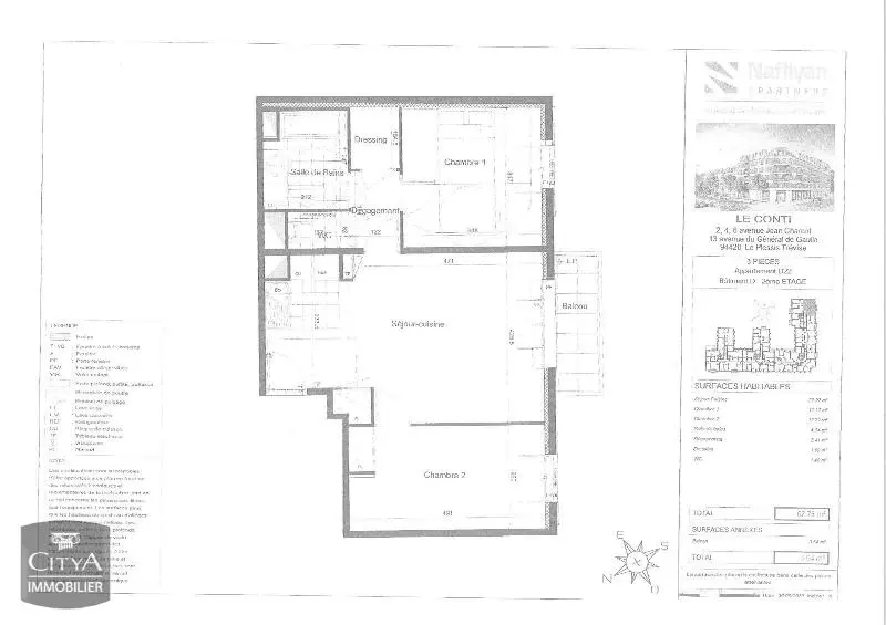 Photo 2 Appartement 3 pièces 62.76m²