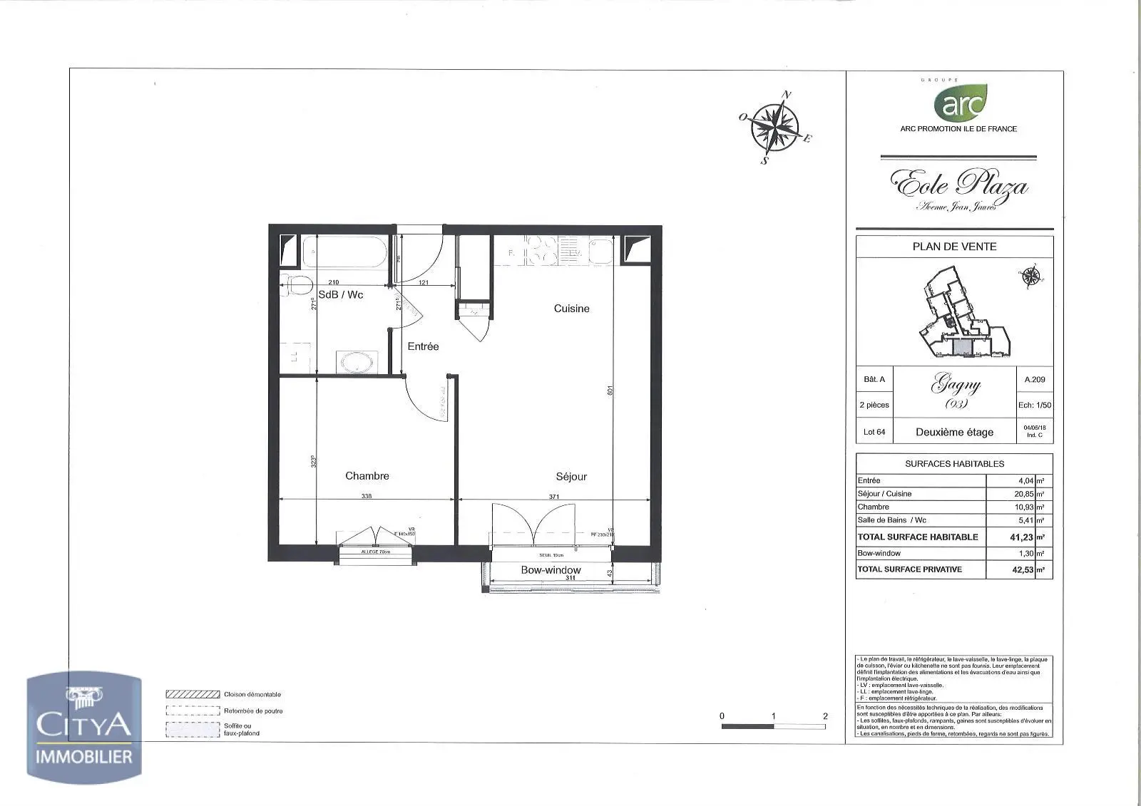 Photo 1 Appartement 2 pièces 41.23m²