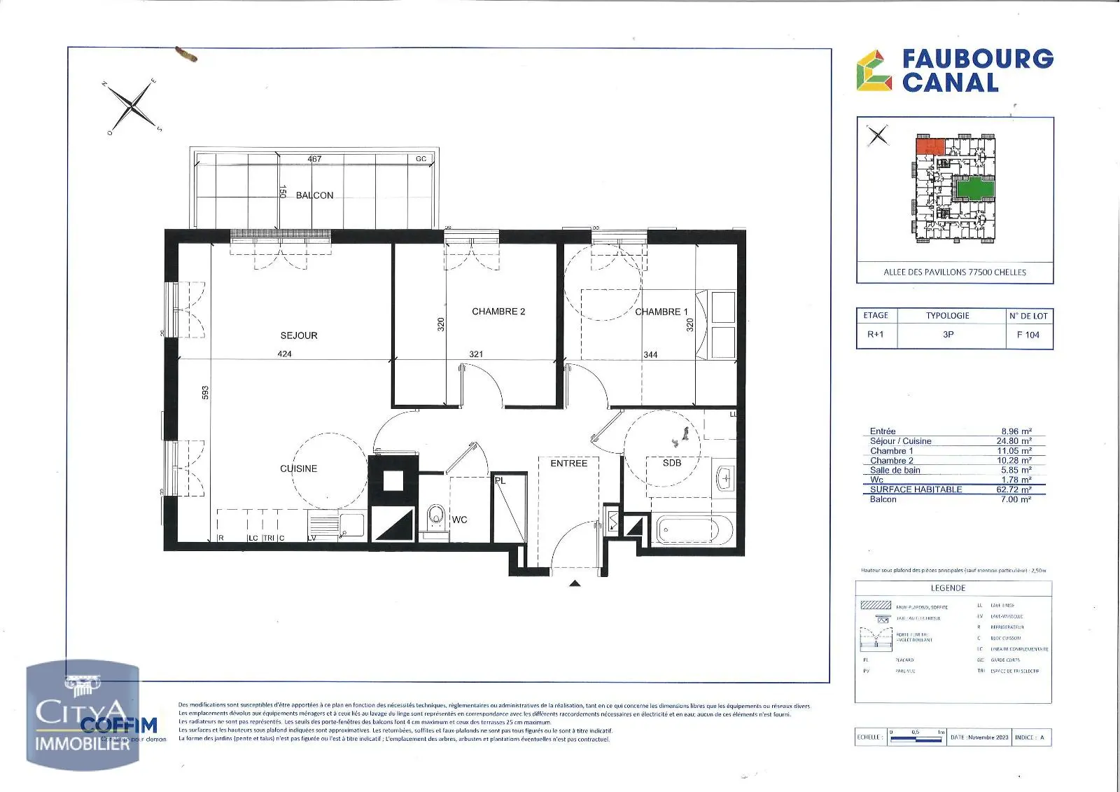 Photo 1 Appartement 3 pièces 62.72m²