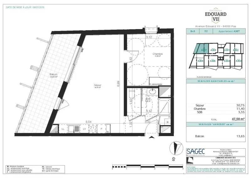 Photo 2 Appartement 2 pièces 49.79m²