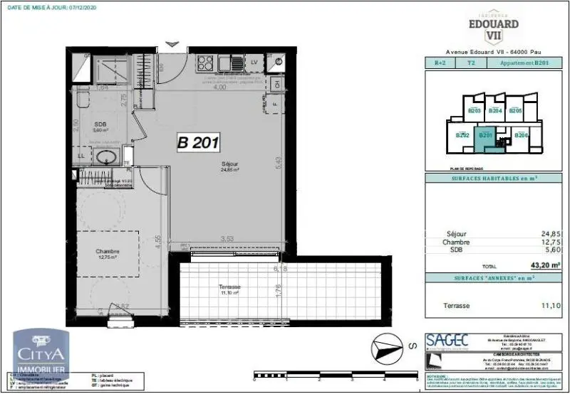 Photo 1 Appartement 2 pièces 43.54m²
