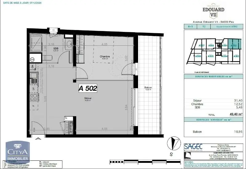 Photo 1 Appartement 2 pièces 50.02m²