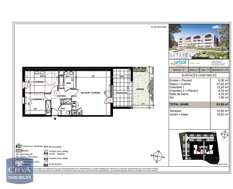 Photo 9 Appartement 3 pièces 61.8m²
