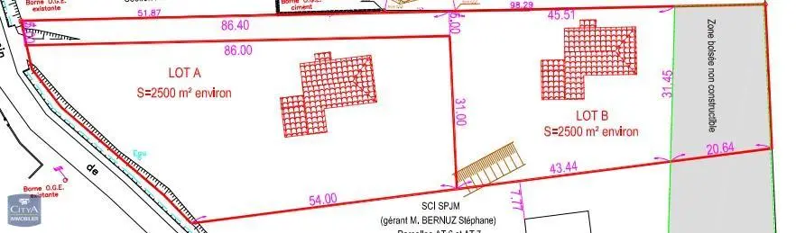 Photo 1 Terrain 2500m²