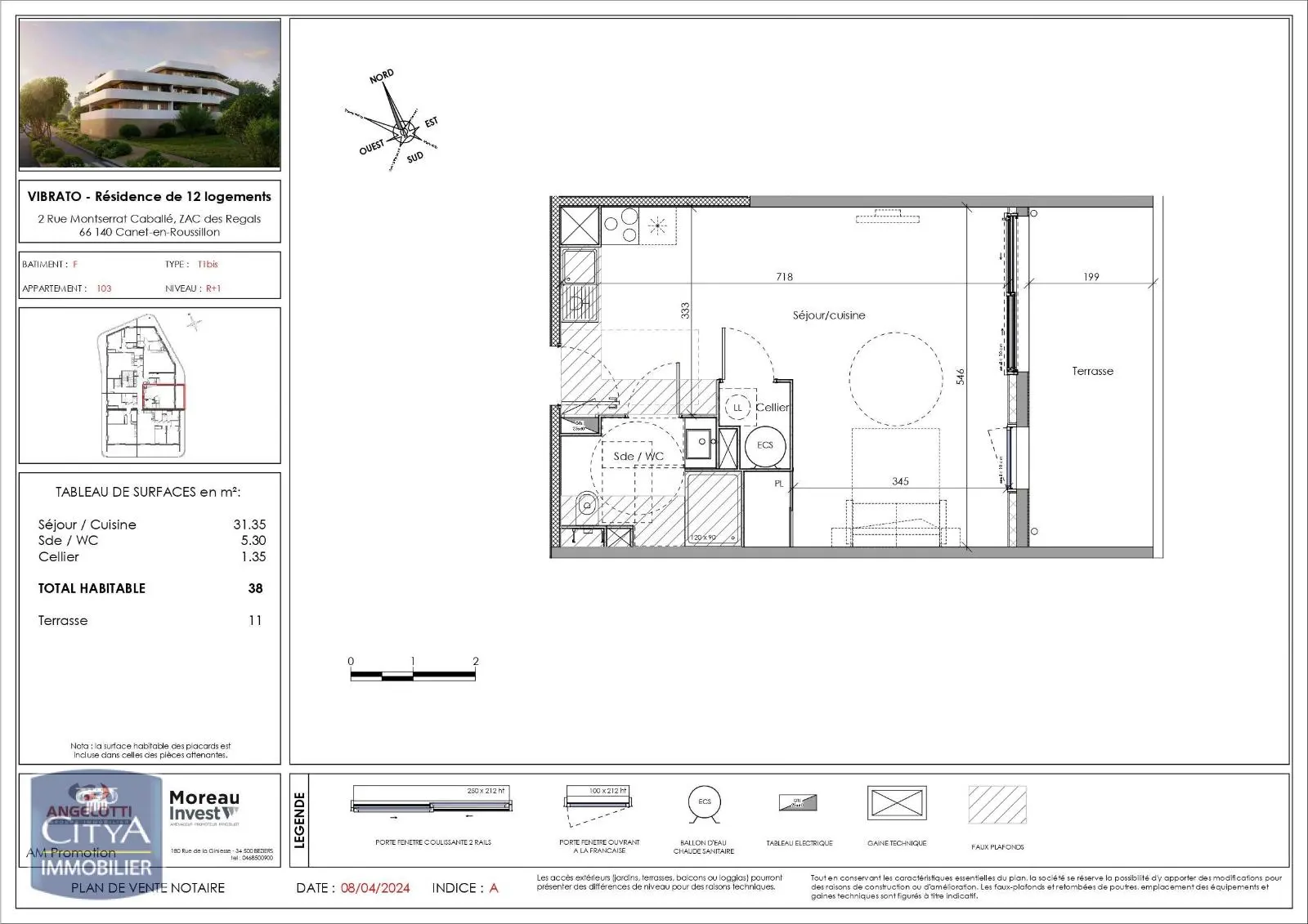 Photo 1 Appartement 1 pièce 38.01m²