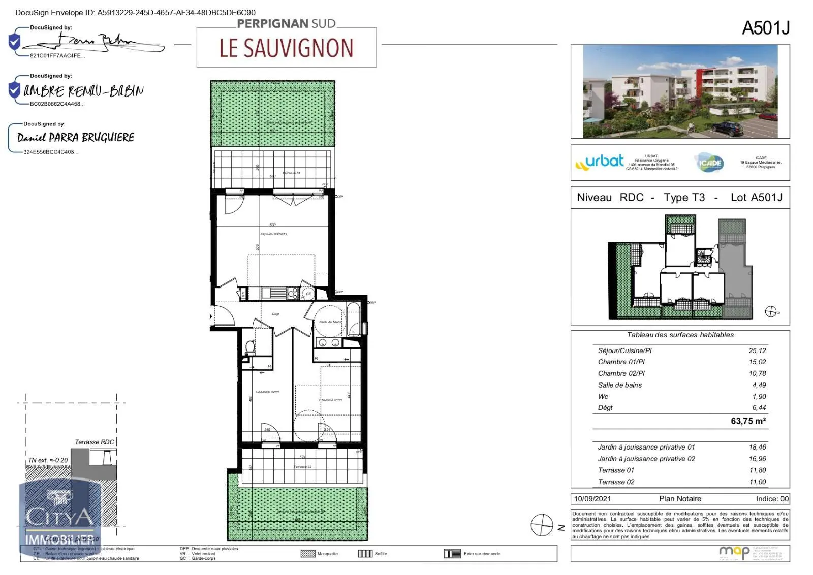 Photo 3 Appartement 3 pièces 63.75m²