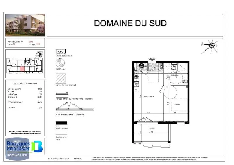 Photo 3 Appartement 2 pièces 40.56m²