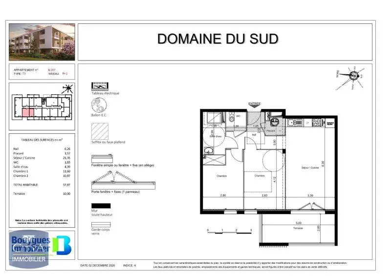 Photo 12 Appartement 3 pièces 57.87m²