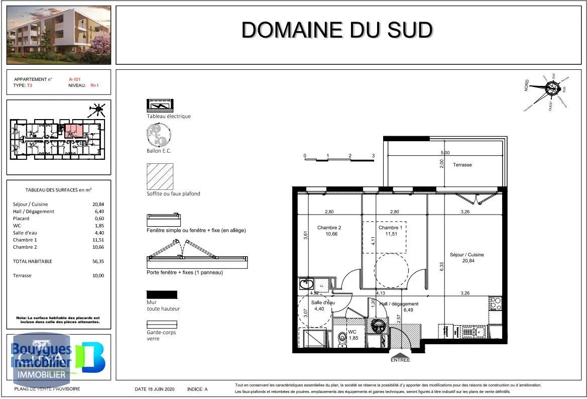 Photo 4 Appartement 3 pièces 57.34m²
