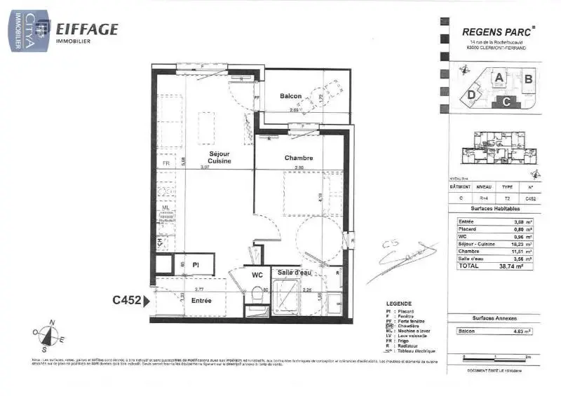Photo 8 Appartement 2 pièces 38.74m²