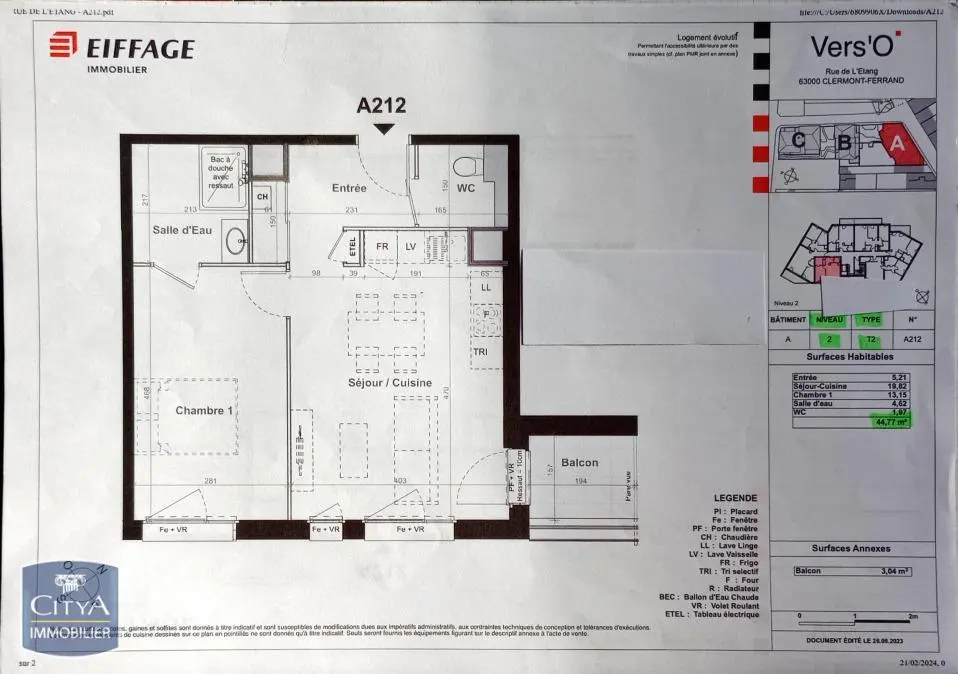 Photo 2 Appartement 2 pièces 44.77m²