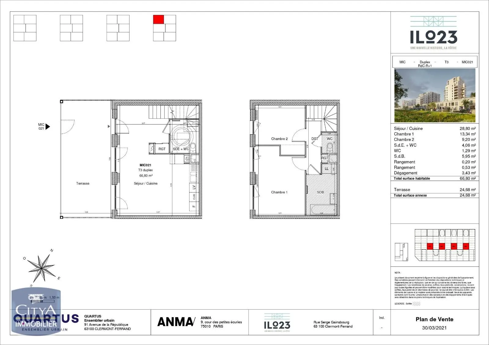 Photo 1 Appartement 3 pièces 66.8m²