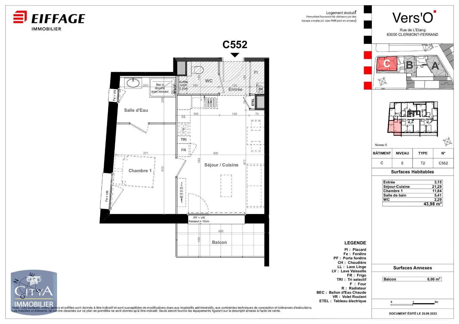Photo 2 Appartement 2 pièces 43.98m²