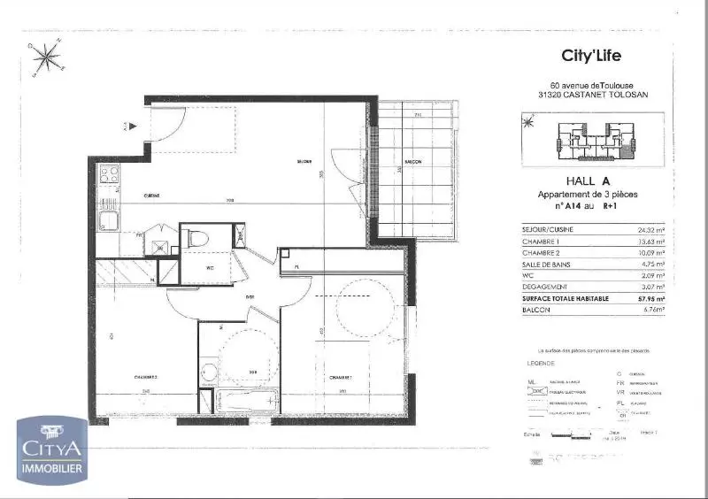 Photo 8 Appartement 3 pièces 57.95m²