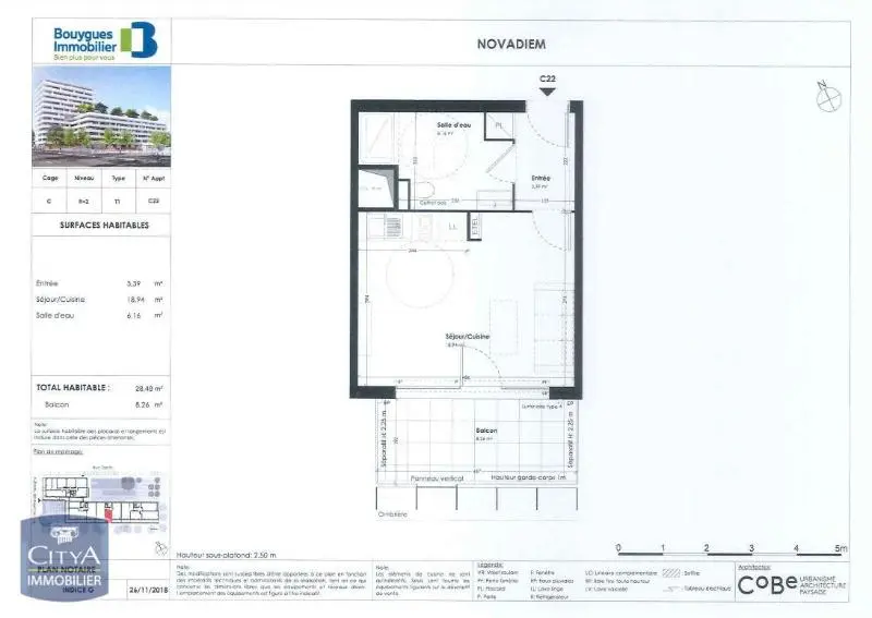Photo 1 Appartement 1 pièce 28.49m²