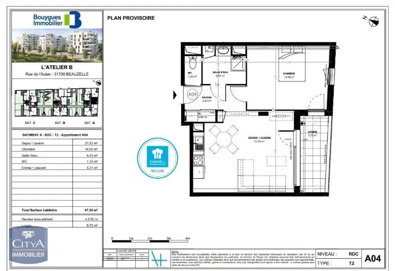 Photo 3 Appartement 2 pièces 47.29m²