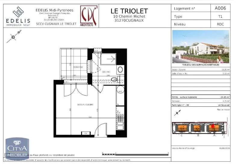 Photo 10 Appartement 1 pièce 24.45m²