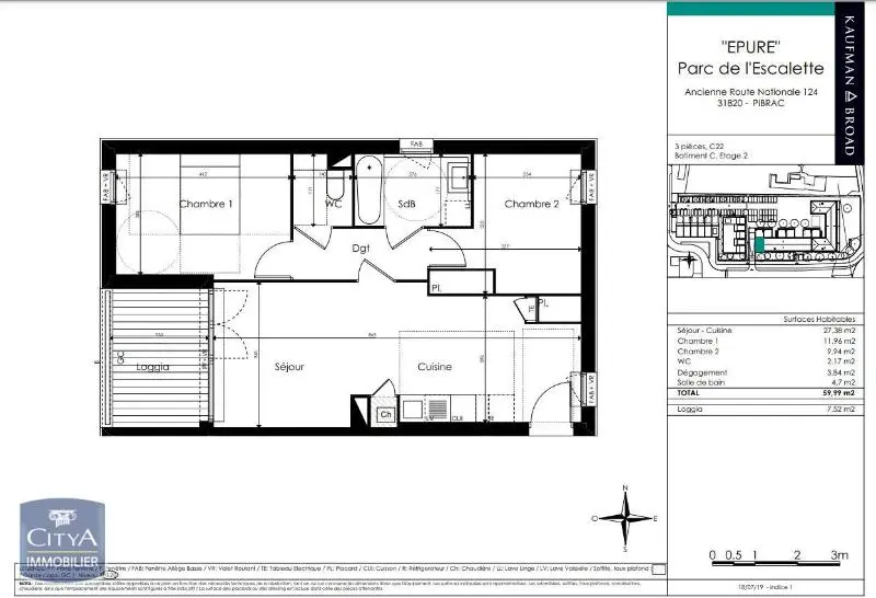 Photo 12 Appartement 3 pièces 59.99m²
