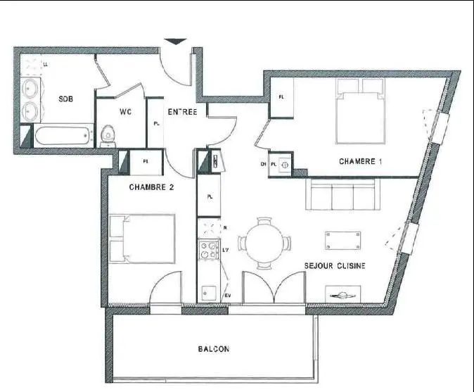 Photo 6 Appartement 3 pièces 60.44m²