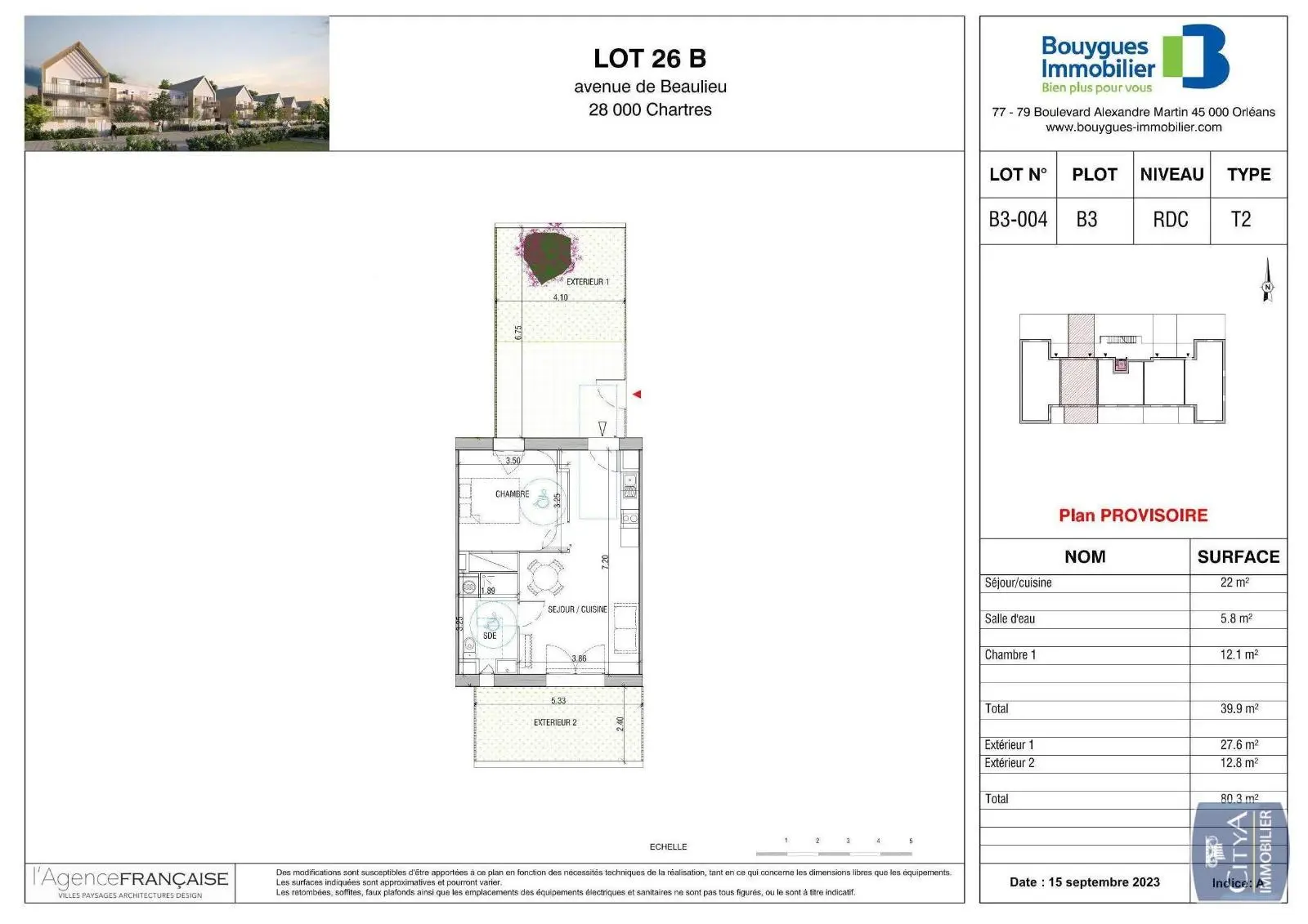 Photo 1 Appartement 2 pièces 39.9m²