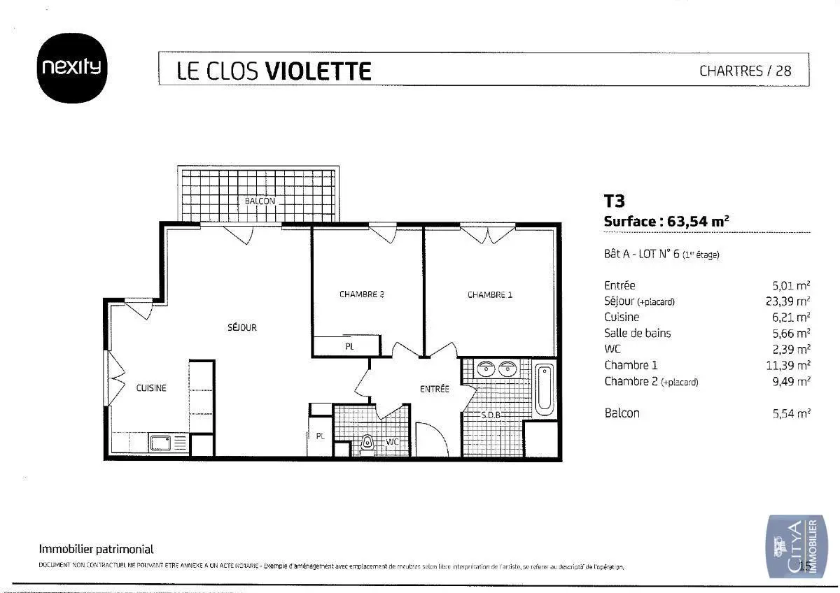 Photo 9 Appartement 3 pièces 63.91m²