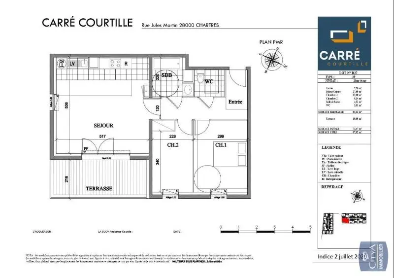 Photo 2 Appartement 3 pièces 63.42m²