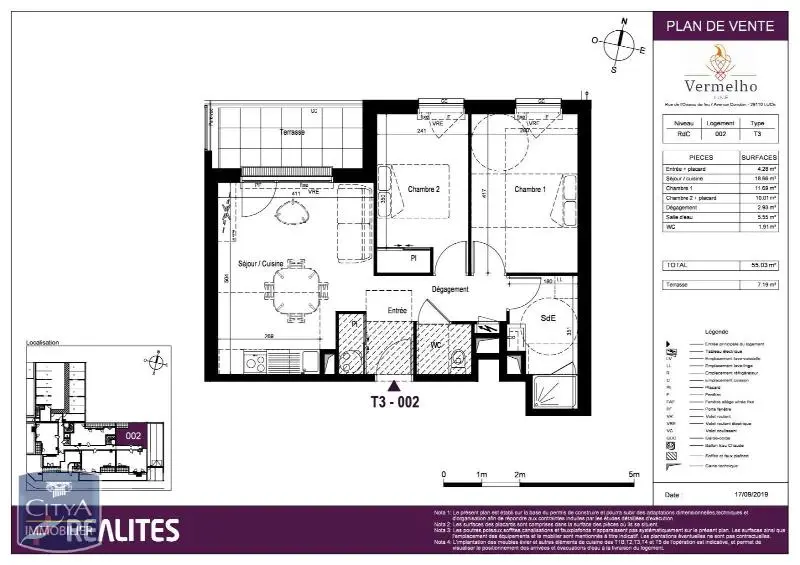 Photo 1 Appartement 3 pièces 55.03m²