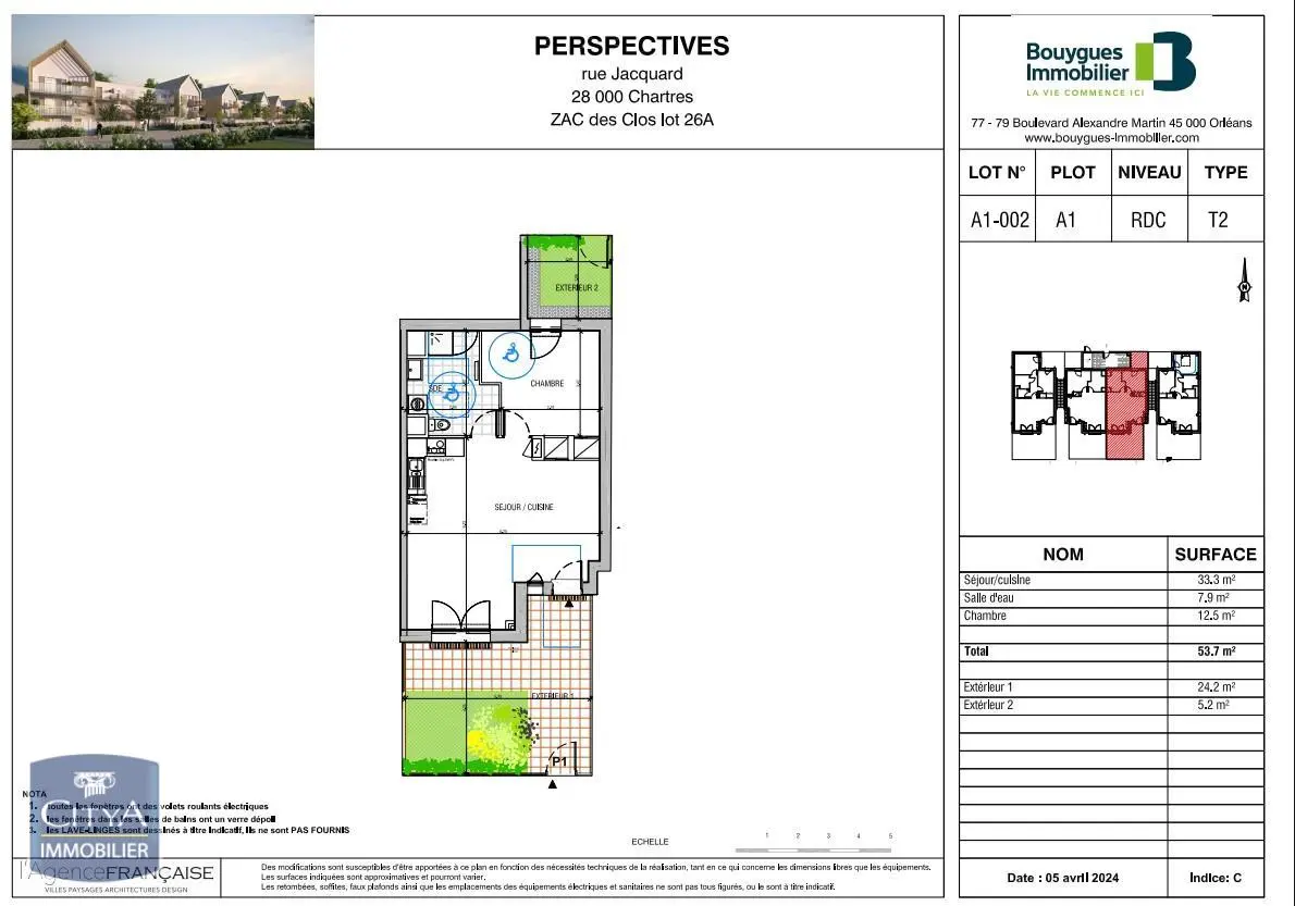 Photo 2 Appartement 2 pièces 53.4m²