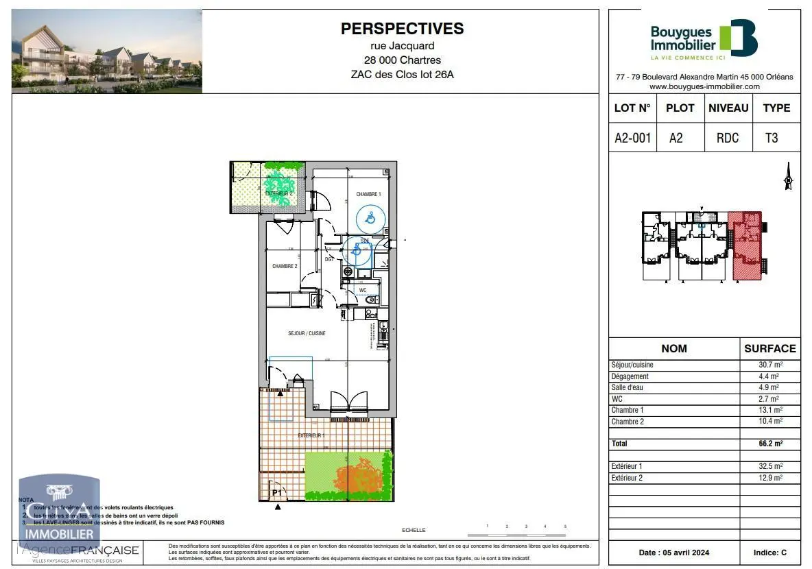 Photo 2 Appartement 3 pièces 66.2m²