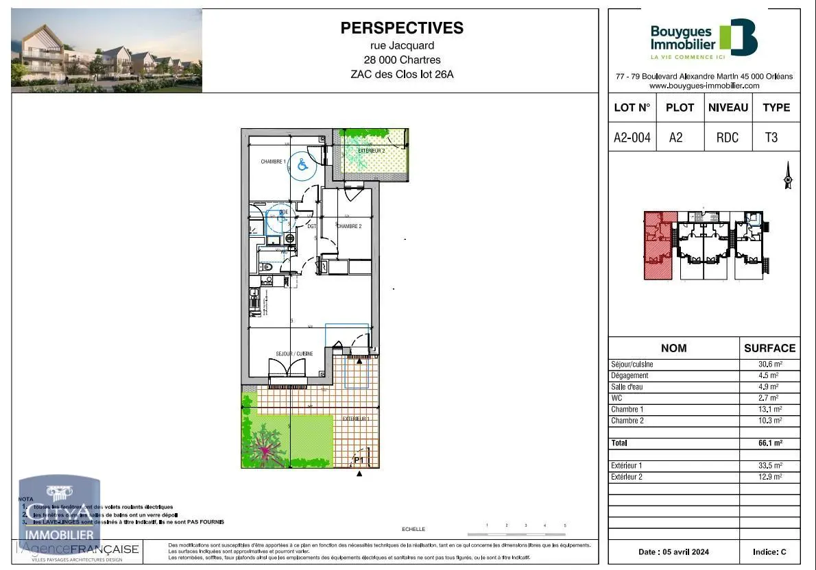 Photo 1 Appartement 3 pièces 66.1m²