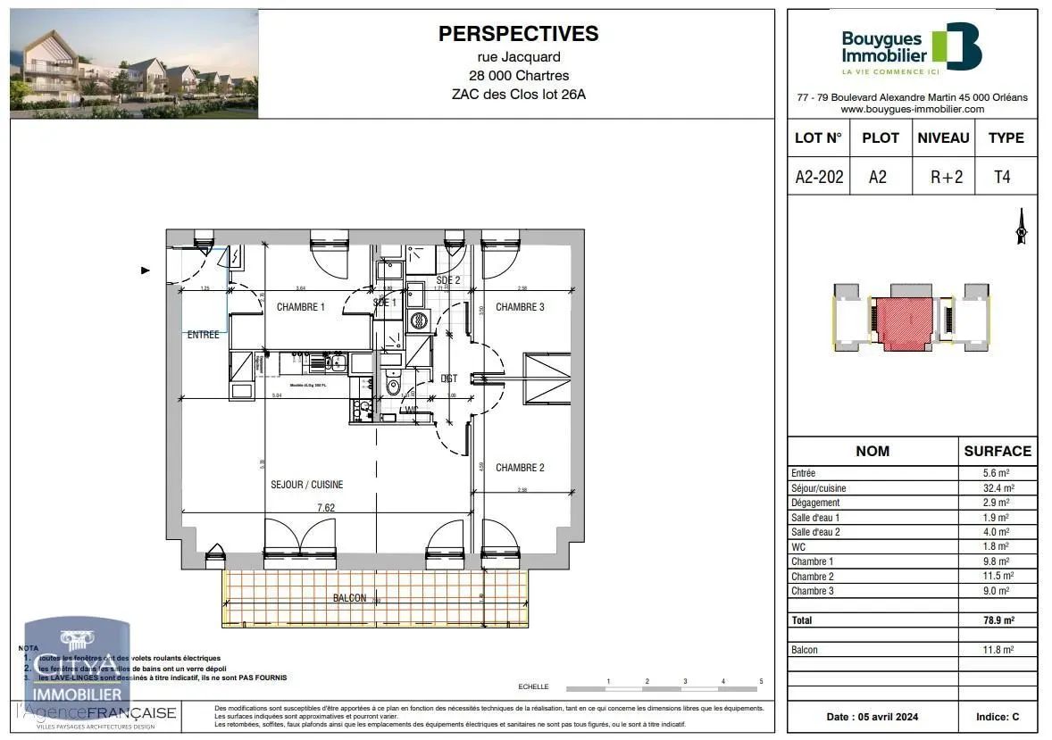 Photo 1 Appartement 4 pièces 78.1m²
