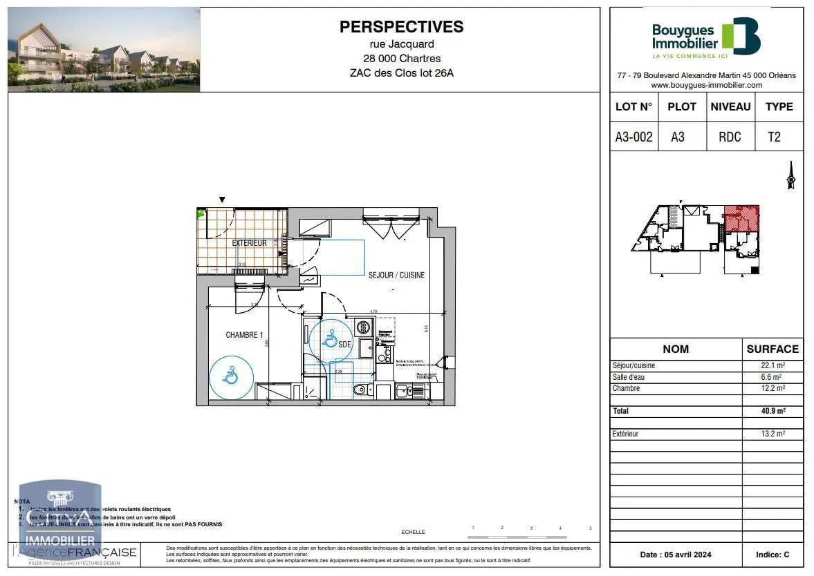Photo 2 Appartement 2 pièces 40.9m²