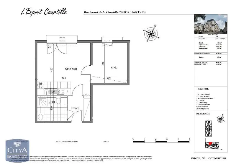 Photo 5 Appartement 2 pièces 42.4m²