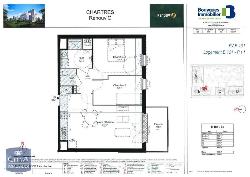 Photo 9 Appartement 3 pièces 59.55m²