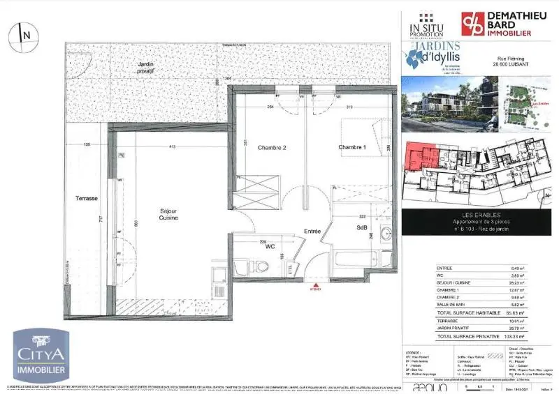 Photo 9 Appartement 3 pièces 65.63m²