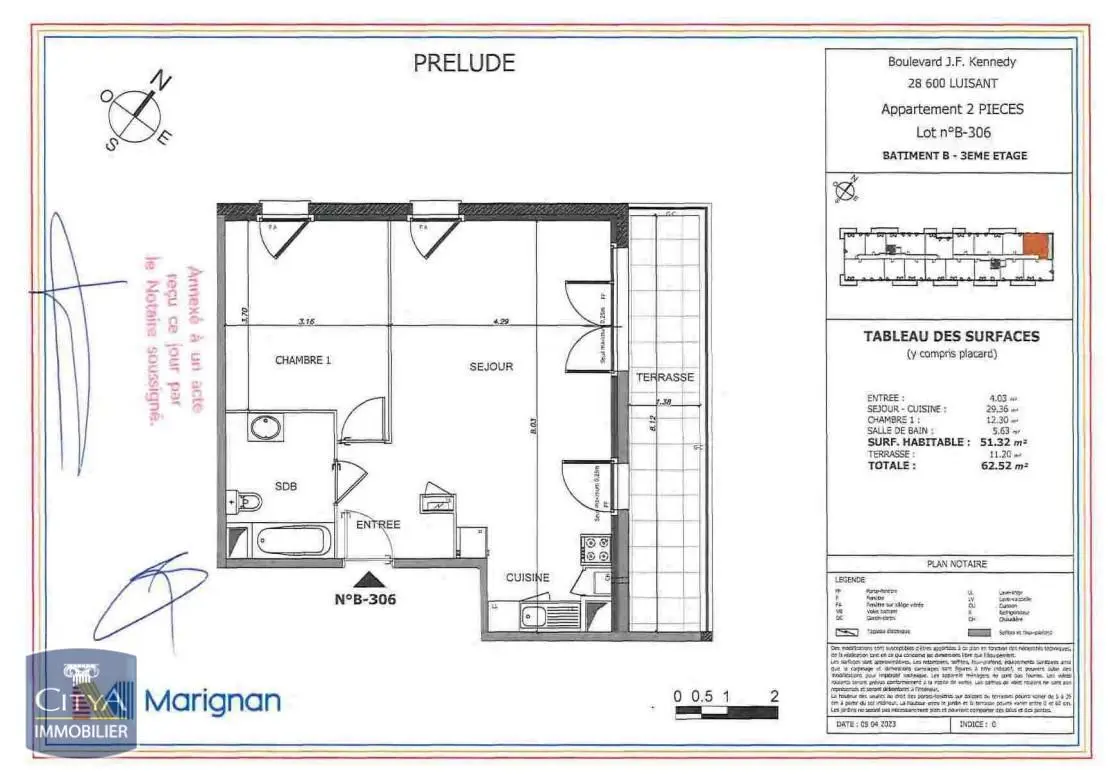 Photo 2 Appartement 2 pièces 51.32m²