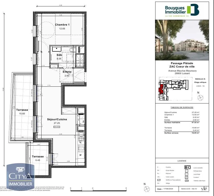 Photo 1 Appartement 2 pièces 47.55m²
