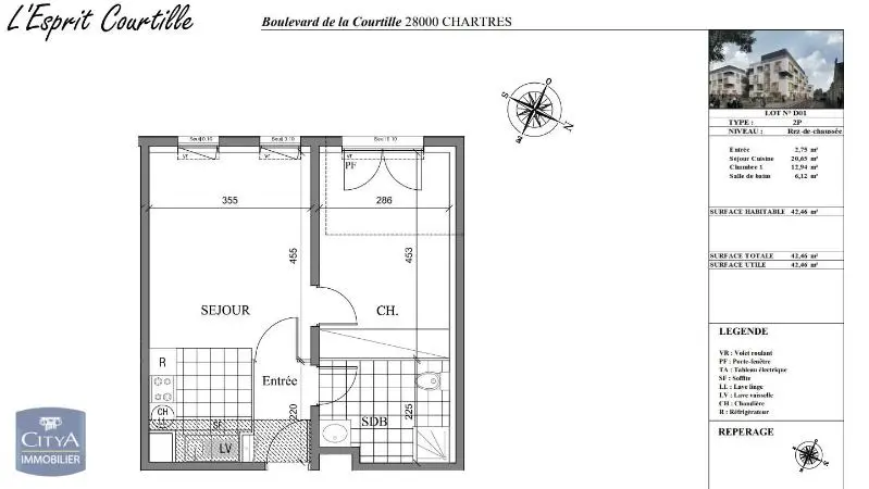 Photo 2 Appartement 2 pièces 42.99m²
