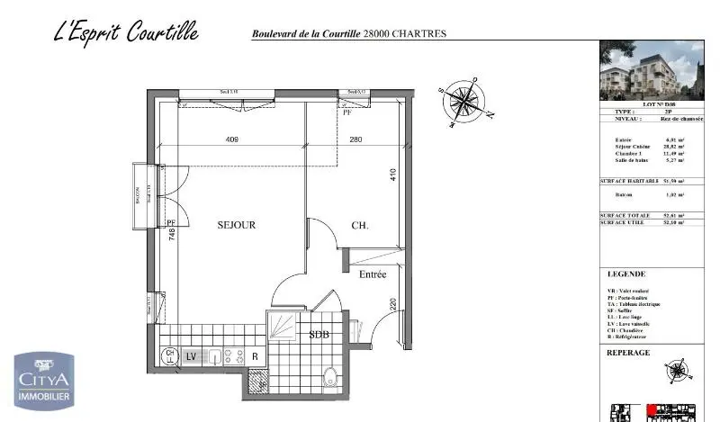 Photo 6 Appartement 2 pièces 52.61m²