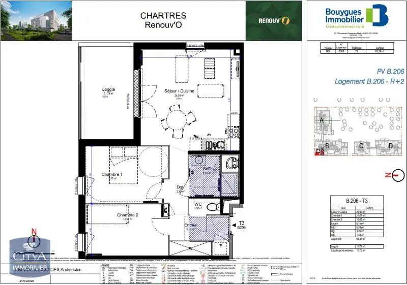 Photo 8 Appartement 3 pièces 63.39m²