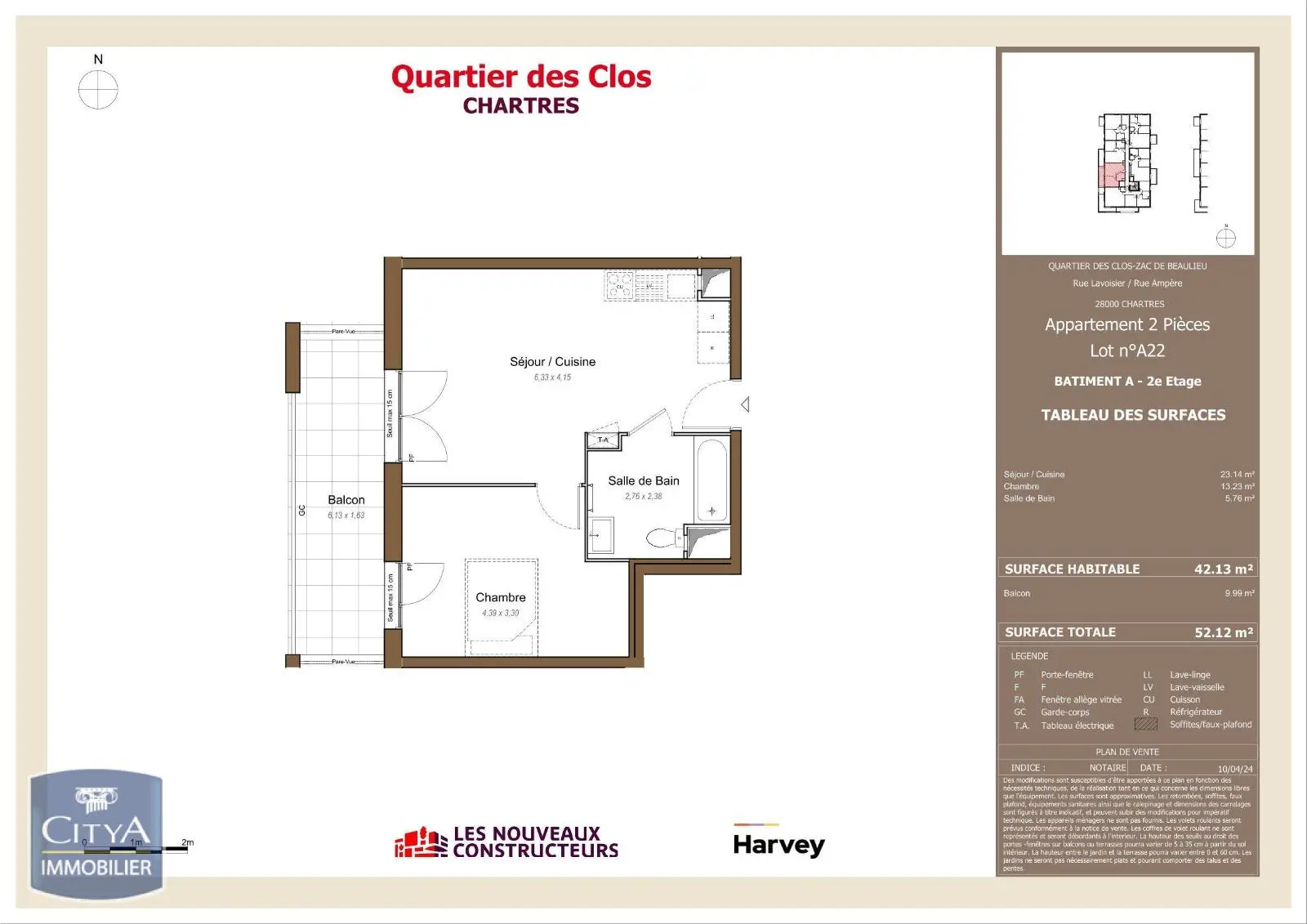 Photo 1 Appartement 2 pièces 42.13m²