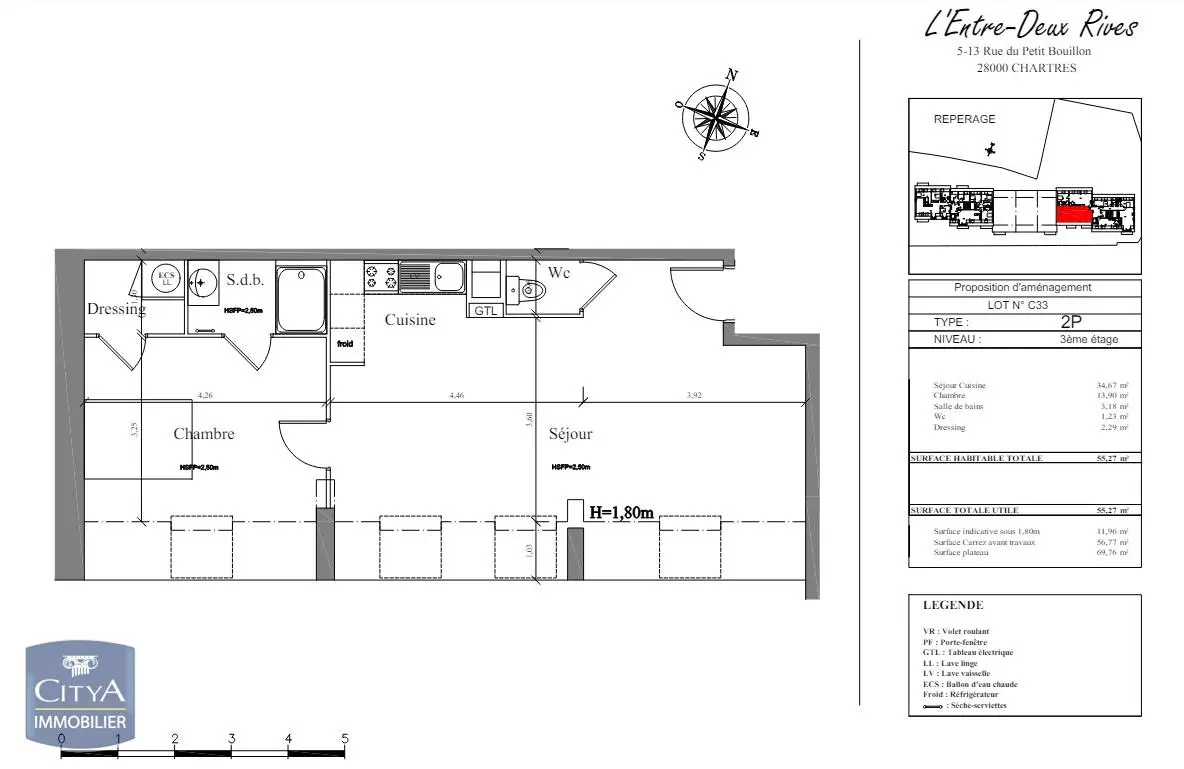 Photo 13 Appartement 3 pièces 55.27m²