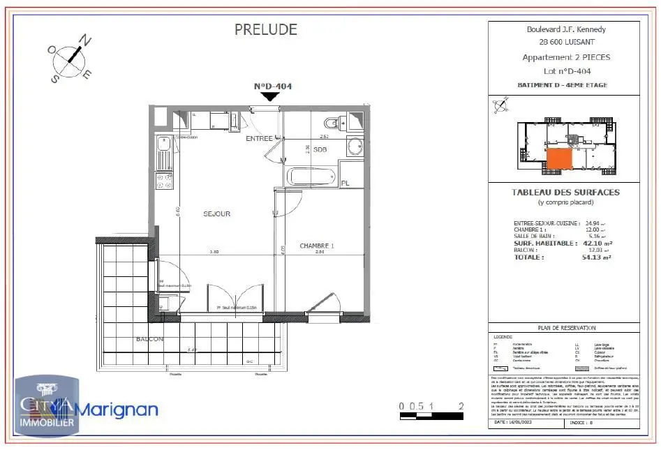 Photo 1 Appartement 2 pièces 42.1m²