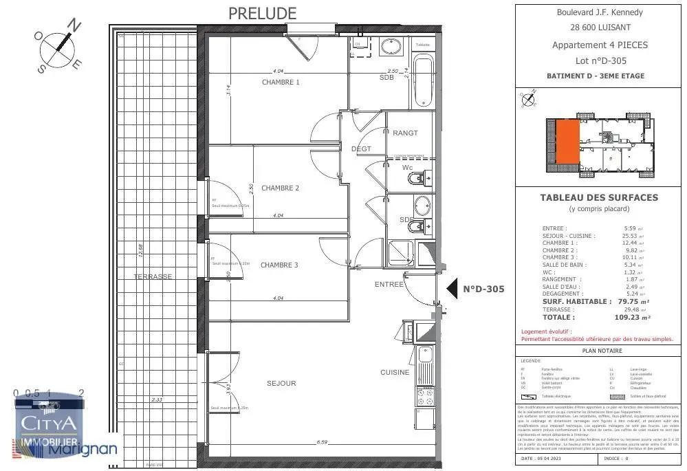 Photo 1 Appartement 4 pièces 79.75m²