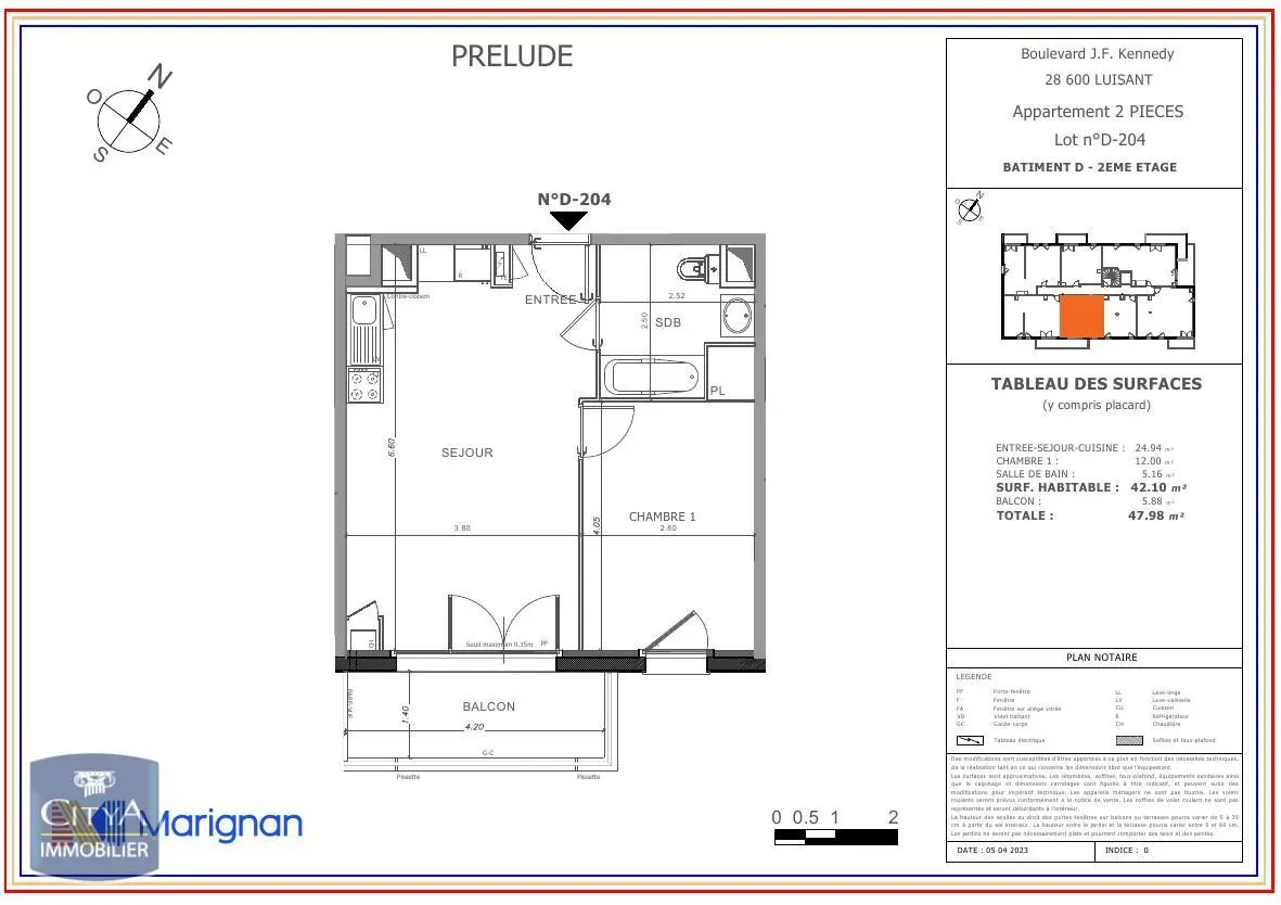 Photo 1 Appartement 2 pièces 42.1m²