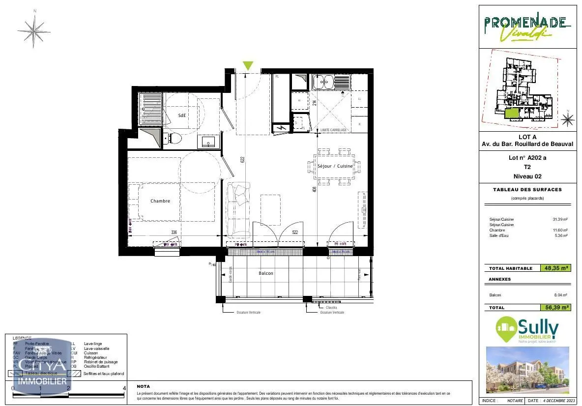 Photo 1 Appartement 2 pièces 48.35m²