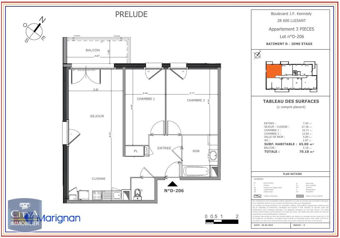 Photo 2 Appartement 3 pièces 65m²