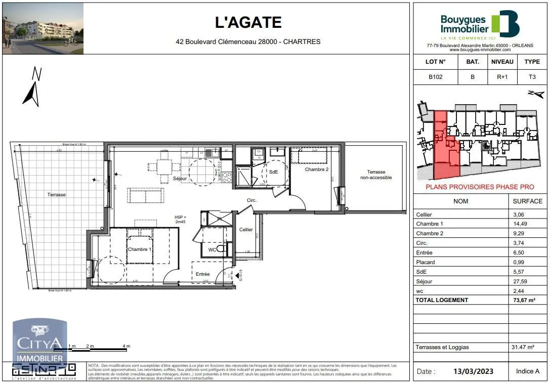 Photo 1 Appartement 3 pièces 73.67m²